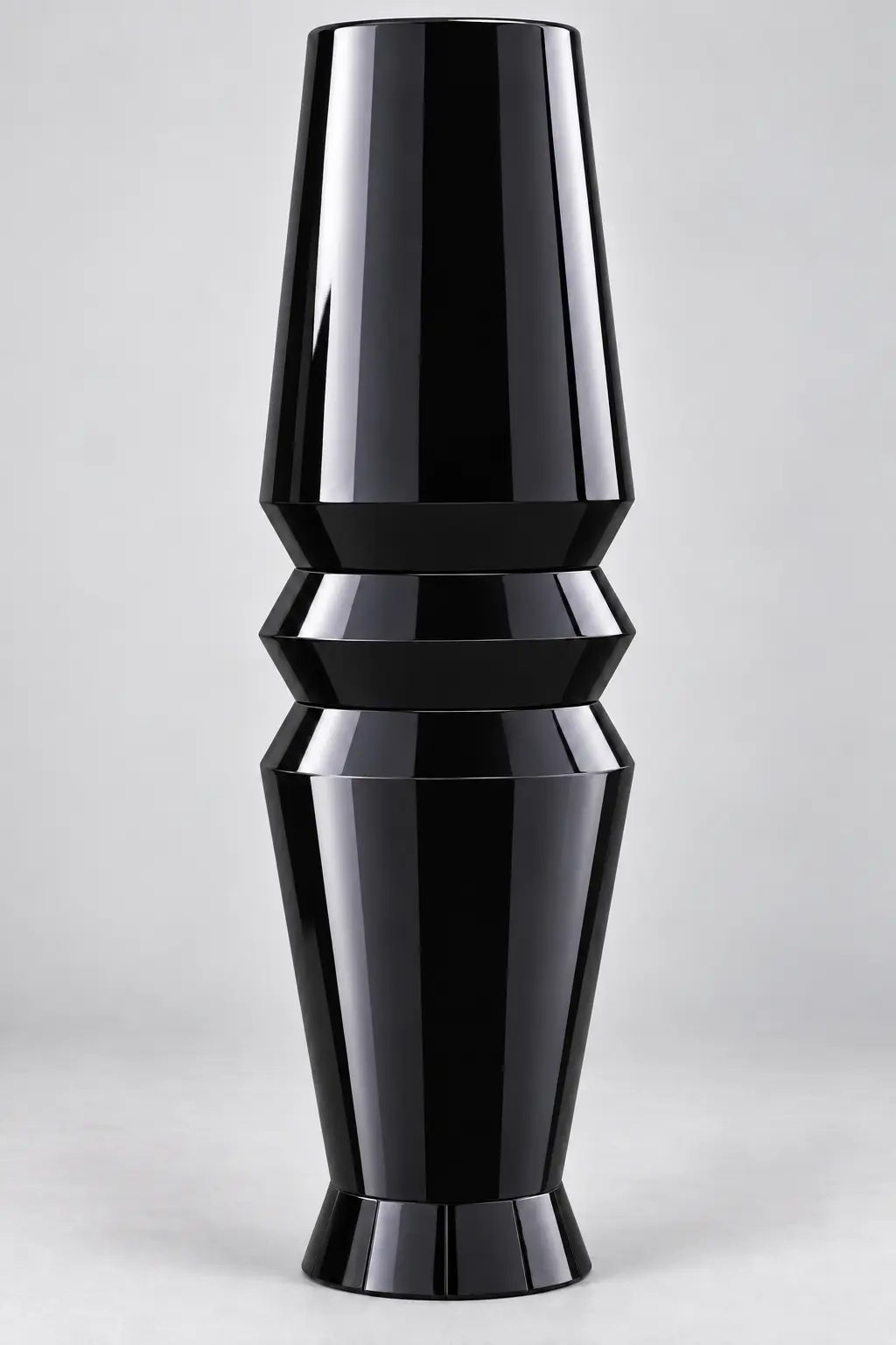 Modelo Duplo Aro em fibra de vidro, cor Preto brilhante