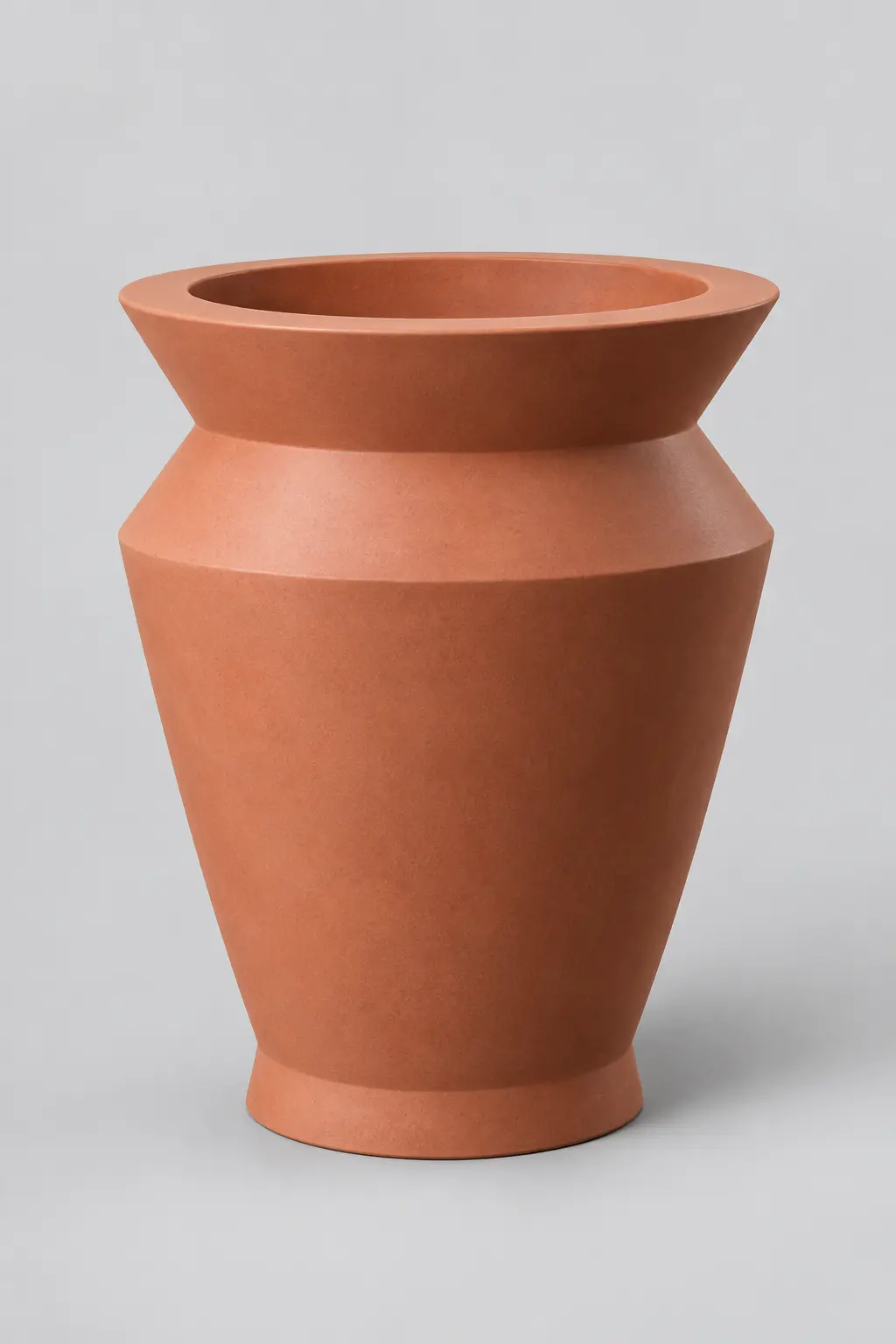 Modelo Borda Aberta em fibra de vidro, cor Terracota