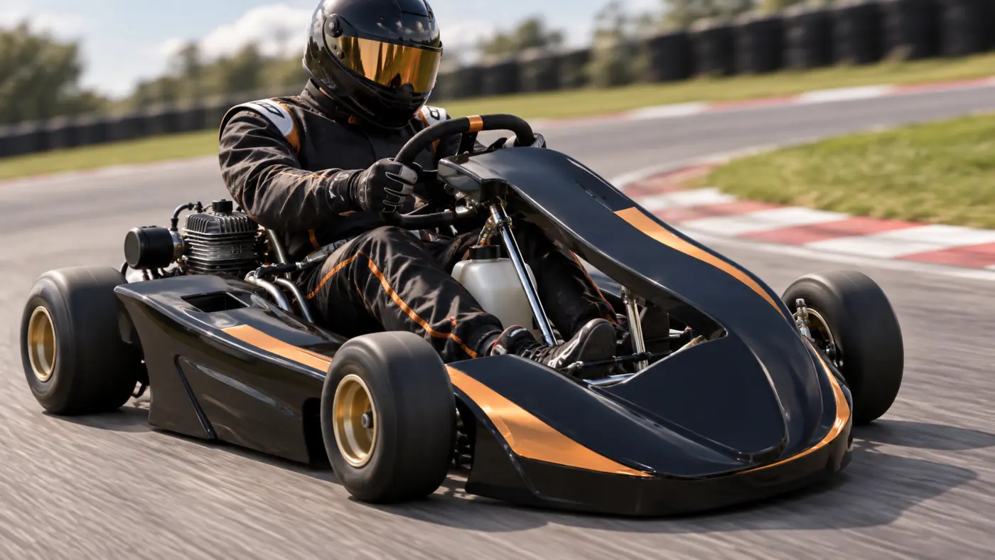 Kart com carenagem em fibra de vidro